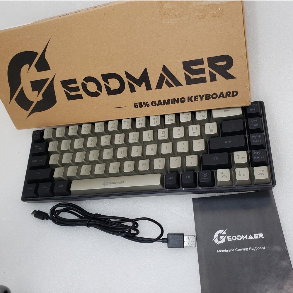 GEODMAER 65% Wired Membrane Gaming Keyboard
